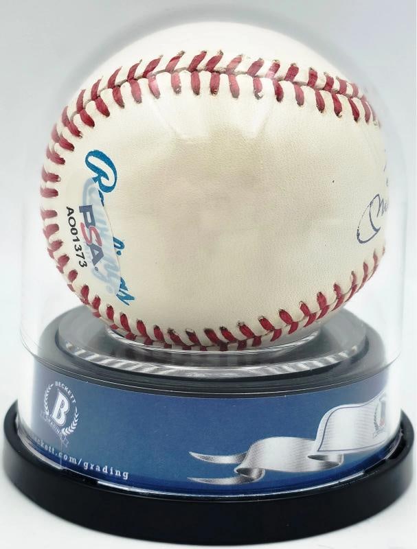 Mickey Mantle & Ken Griffey Jr Signed AL Baseball (Beckett 9 Auto Grade) - 4