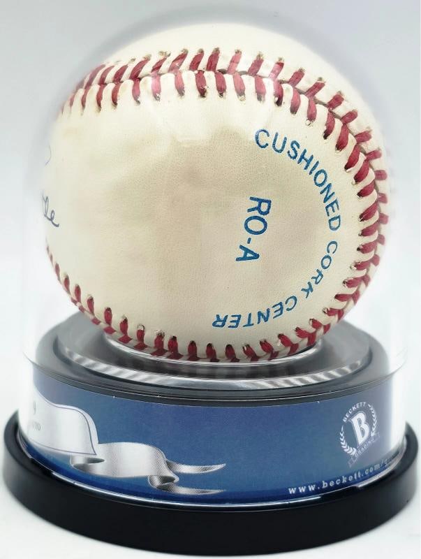 Mickey Mantle & Ken Griffey Jr Signed AL Baseball (Beckett 9 Auto Grade) - 5
