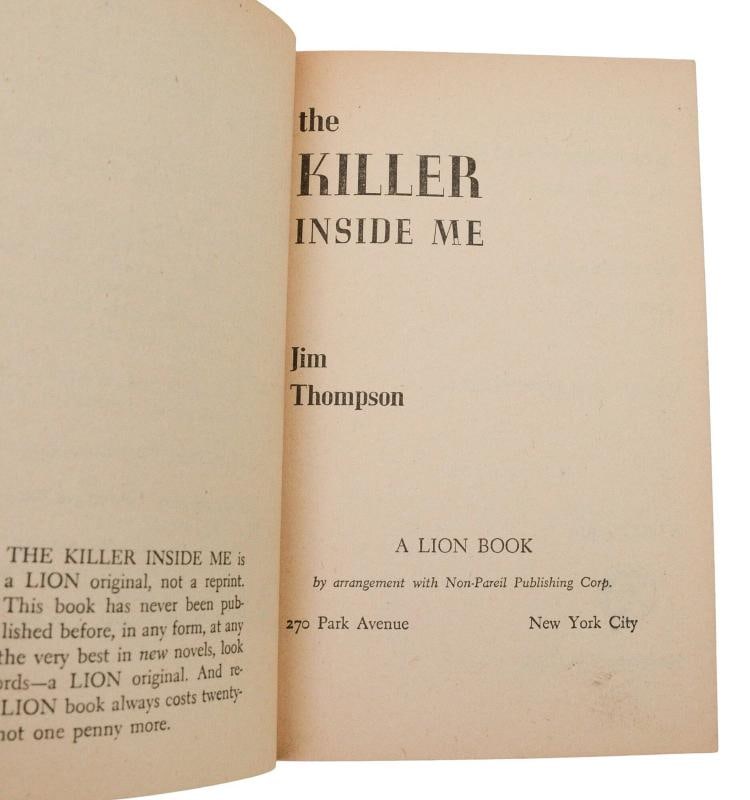 The Killer Inside Me ~ by JIM THOMPSON ~ First Edition ~ 1st Printing 1925 PULP - 5