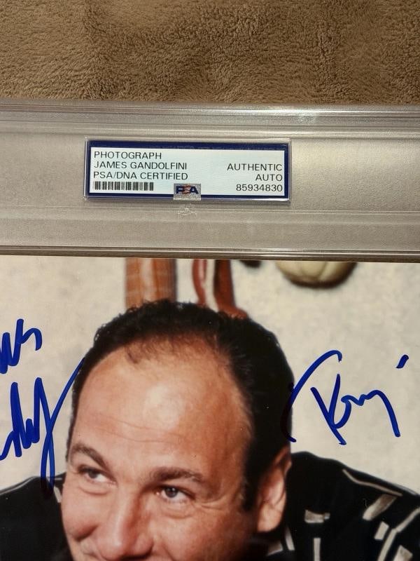 James Gandolfini Signed 8x10 Photo Inscribed "Tony" (PSA) - 4