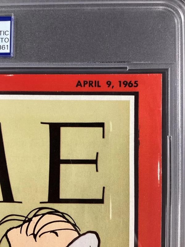 Charles Schultz Signed Time Magazine 4/9/65 Peanuts Cover NICE Autograph PSA/DNA - 5