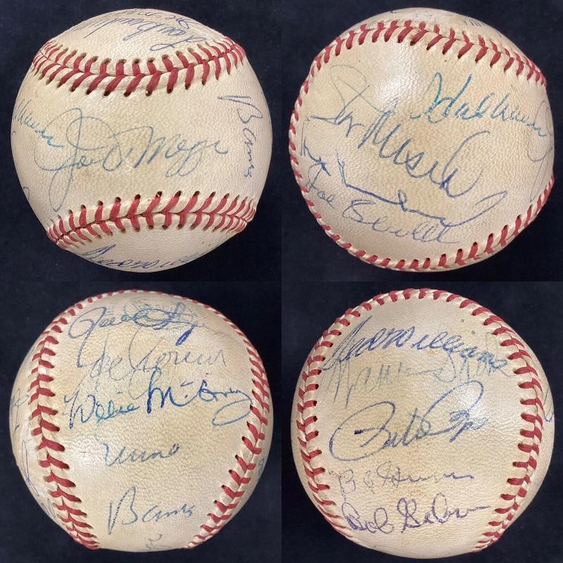 Hall of Famers Signed Baseball JEC Joe DiMaggio Ted Williams +18 Autos HOF JSA (1 of 11)
