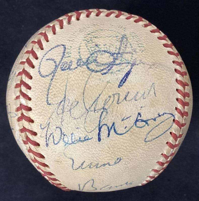 Hall of Famers Signed Baseball JEC Joe DiMaggio Ted Williams +18 Autos HOF JSA - 4