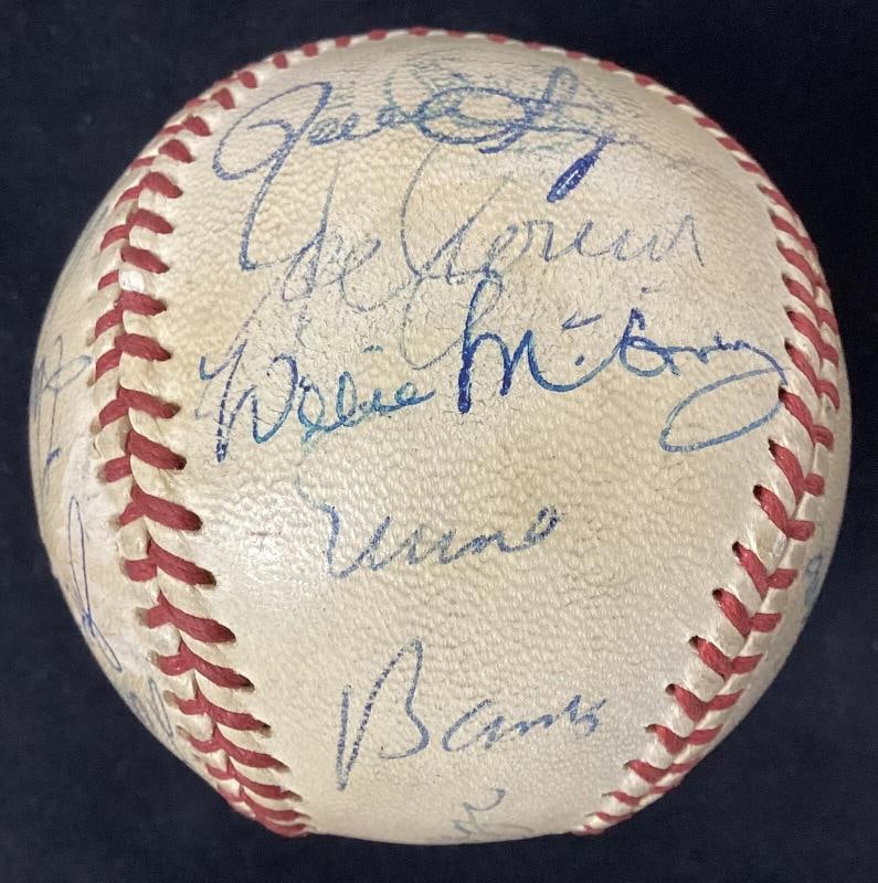 Hall of Famers Signed Baseball JEC Joe DiMaggio Ted Williams +18 Autos HOF JSA - 5