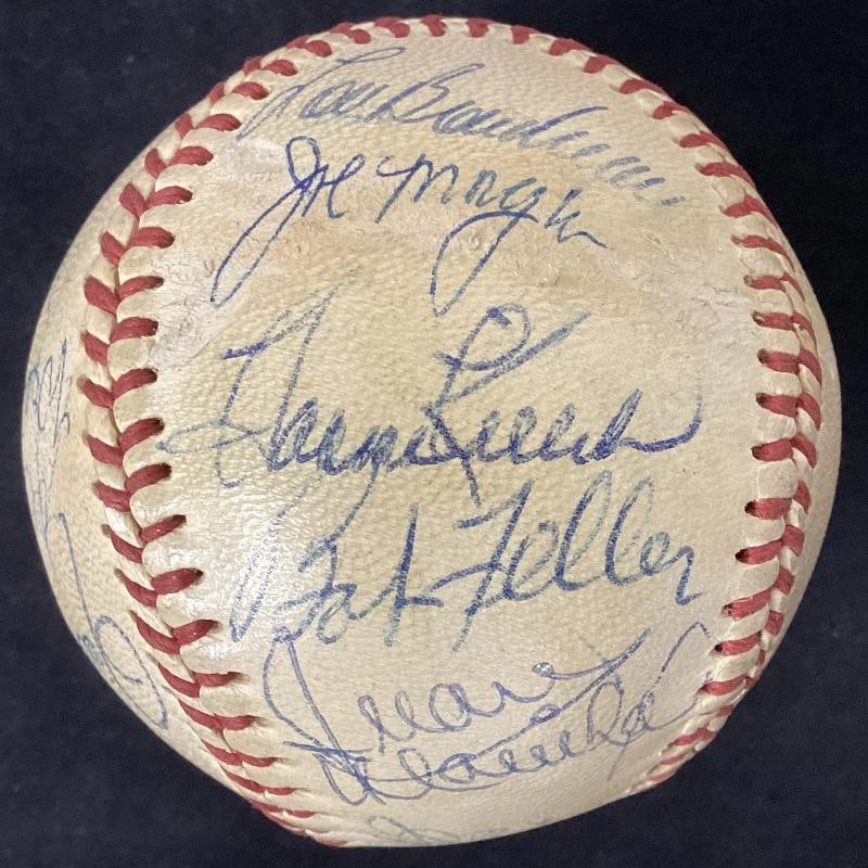 Hall of Famers Signed Baseball JEC Joe DiMaggio Ted Williams +18 Autos HOF JSA - 9