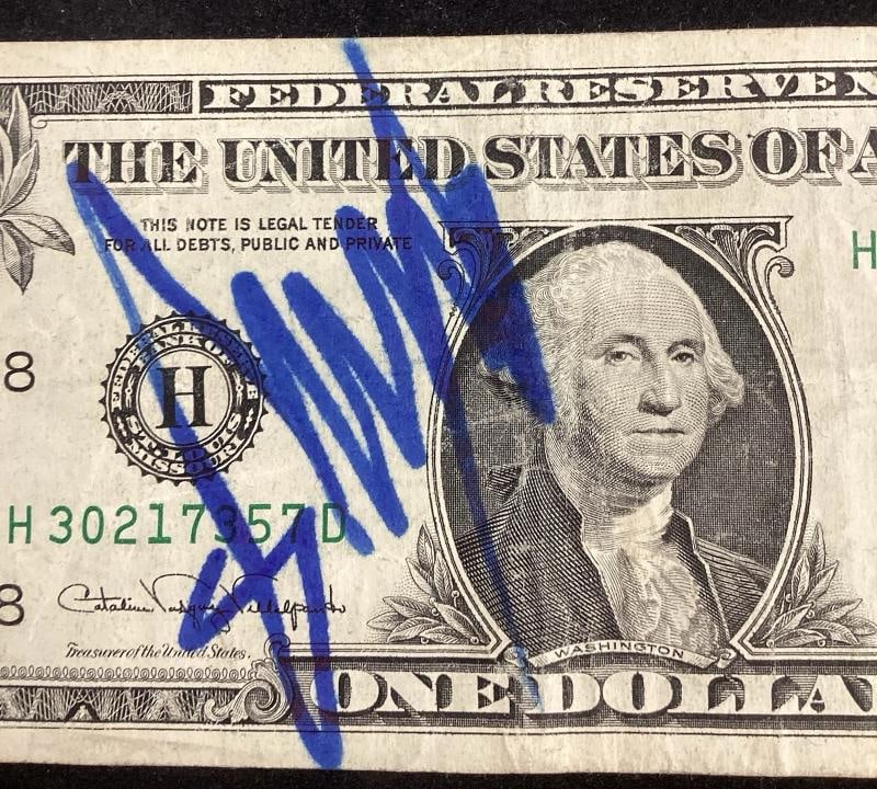 Donald Trump Signed $1 Bill Currency President 46 USA POTUS Autograph JSA LOA - 2
