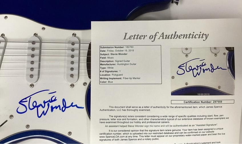 Stevie Wonder Signed Guitar (JSA LOA) - 6