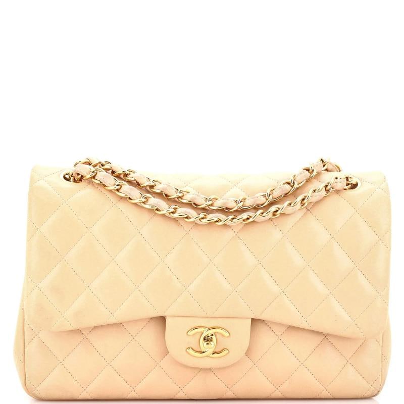 Chanel Classic Double Flap Bag Quilted Lambskin Jumbo (1 of 8)