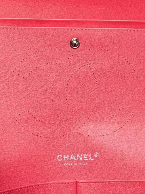 Chanel Pink Quilted Patent Leather Classic Jumbo Double Flap Bag - 10