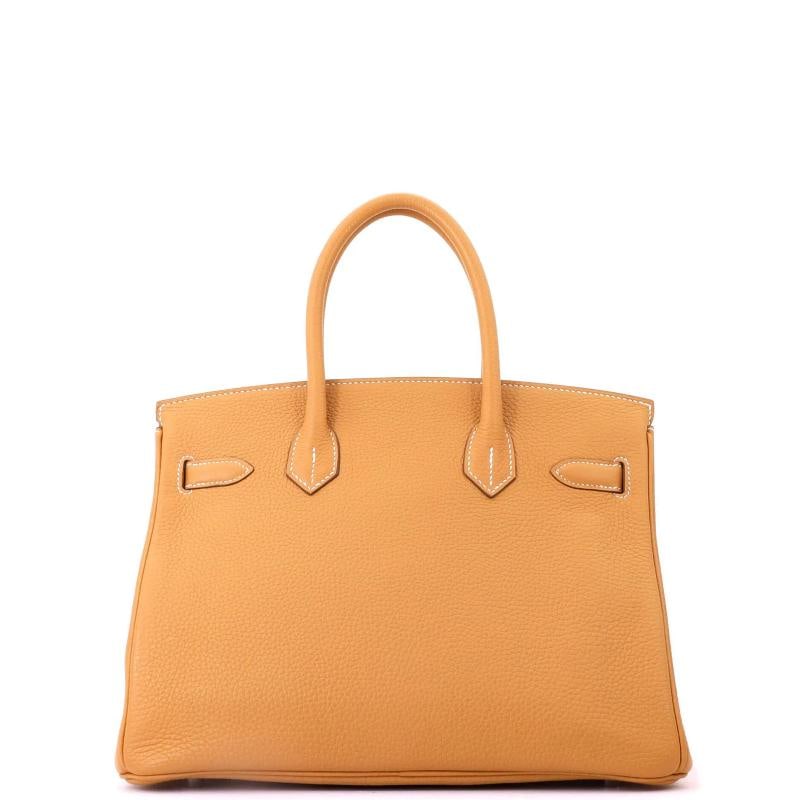 Hermes Birkin Handbag Brown Clemence with Palladium Hardware 30 - 3