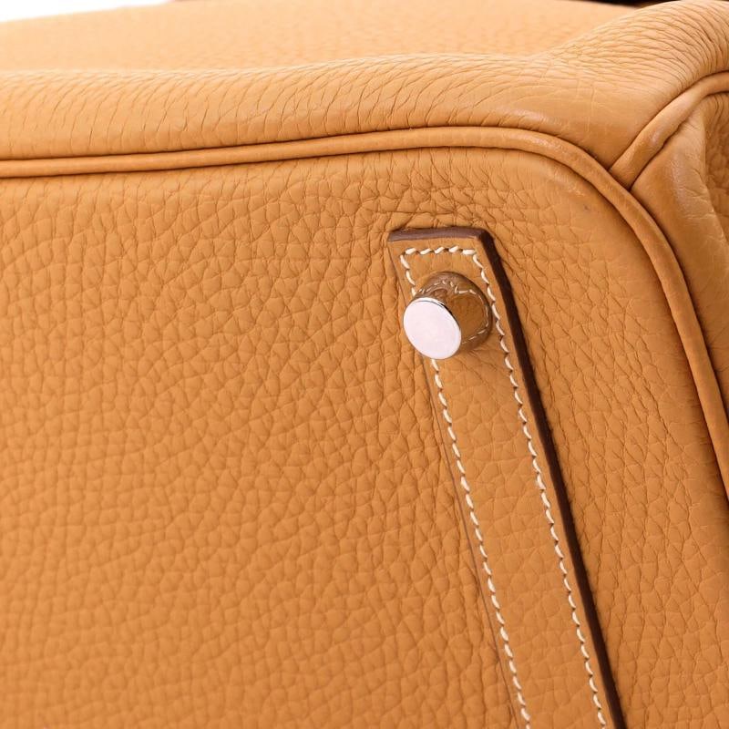 Hermes Birkin Handbag Brown Clemence with Palladium Hardware 30 - 8