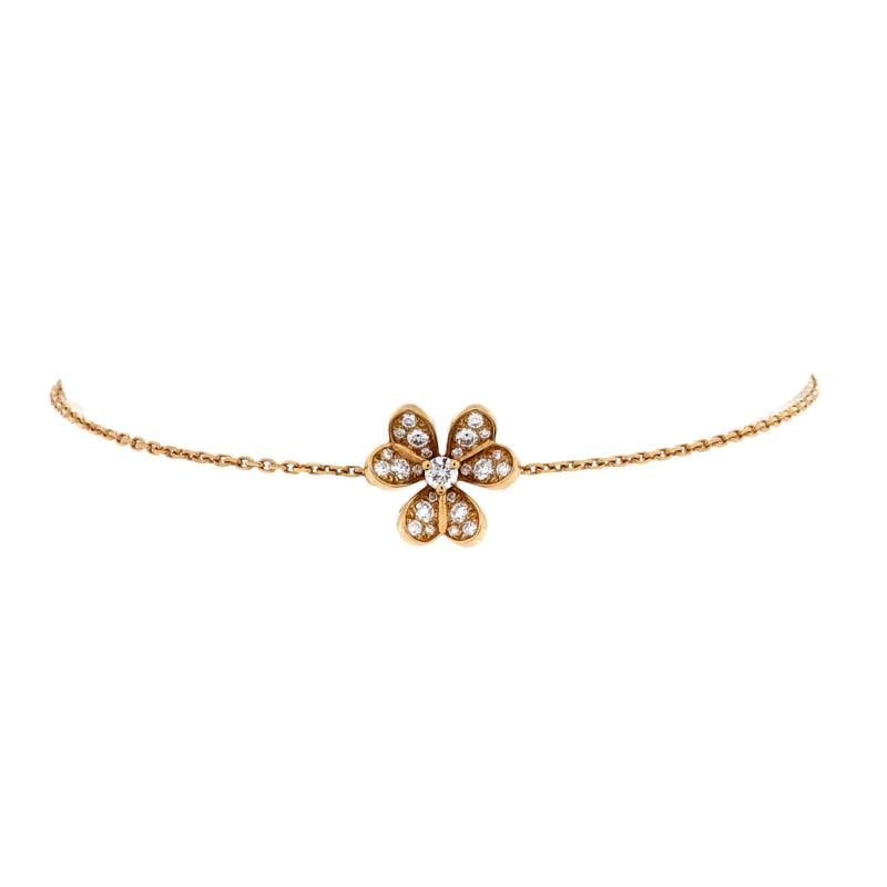 Van Cleef & Arpels Frivole Bracelet 18K Yellow Gold and Pave Diamonds Mini: Condition: Pre-owned - Good,Brand: Van Cleef & Arpels,Main Stone: Diamond,Metal: 18K Yellow Gold,Metal Purity: 18K,Style: Bracelet,Type: Bracelet,Color: Yellow Gold,Material: 18K Yellow Gold, Diamond