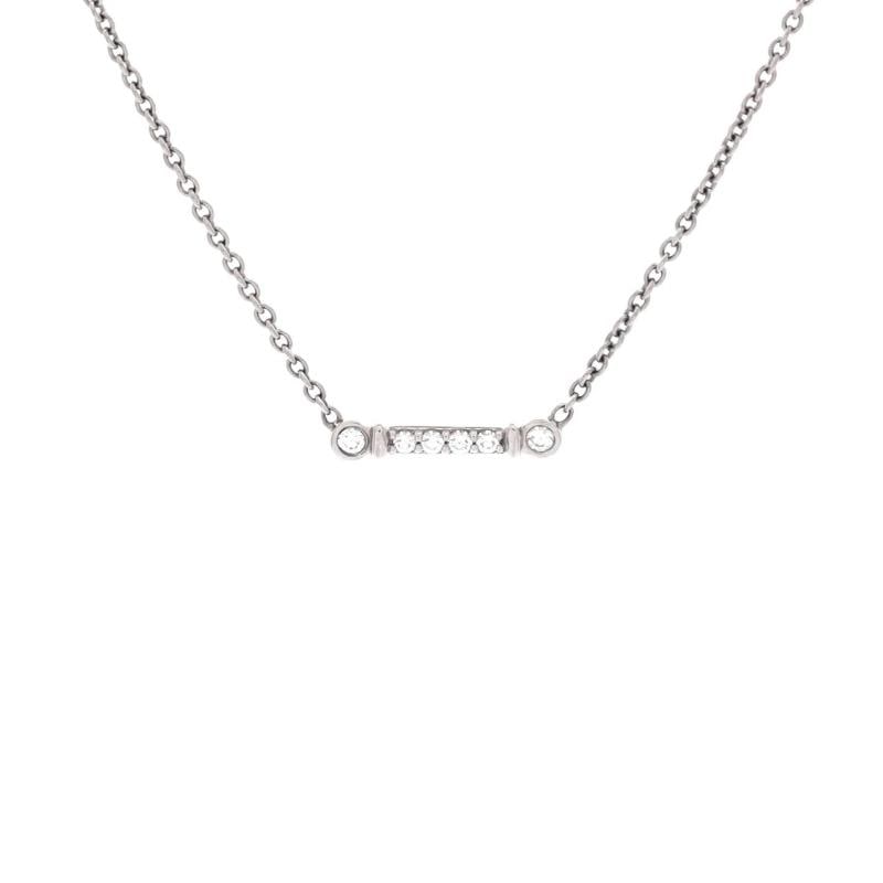 Tiffany & Co. Fleur de Lis Key Bar Pendant Necklace Platinum and Diamonds: Measurements: Length: 15.75 ", Pendant Length: 13 mm, Pendant Width: 1.8 mm . Condition: Pre-owned - Good,Brand: Tiffany & Co.,Main Stone: Diamond,Metal: Platinum (Pt950),Metal Purity: Unknown,Style: 