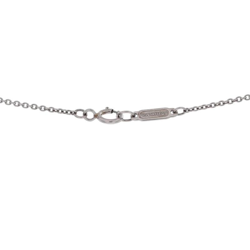 Tiffany & Co. Fleur de Lis Key Bar Pendant Necklace Platinum and Diamonds - 3
