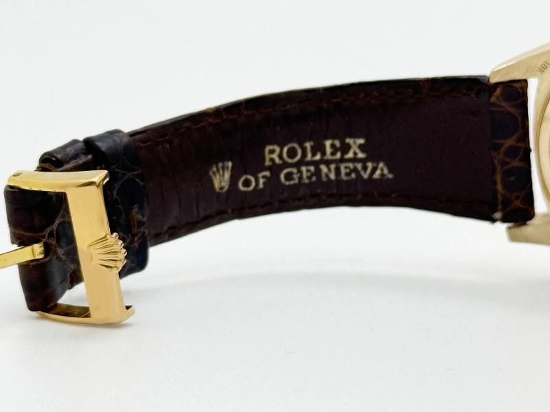 Rolex Datejust 16018 36mm Champagne Dial 18k Yellow Gold Leather Strap - 13