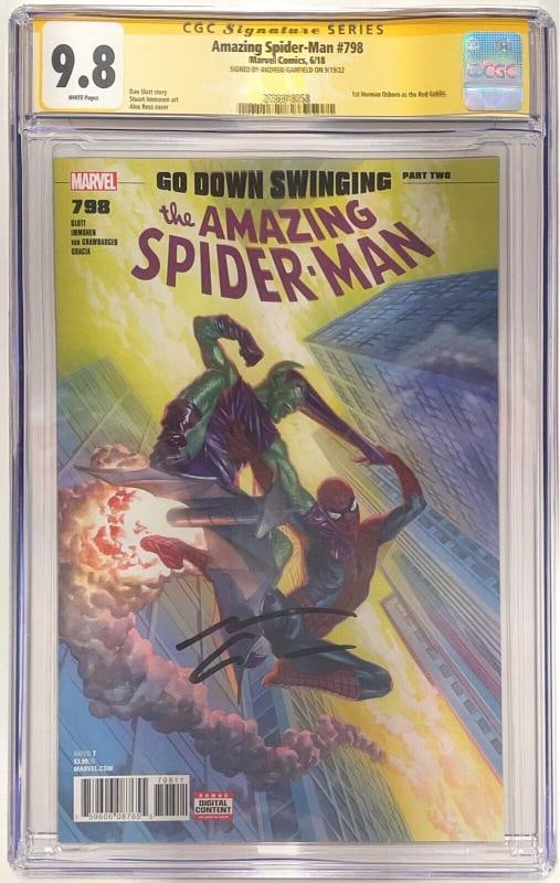 CGC Signature Series Graded 9.8 Amazing Spider-Man 798 Signed by Andrew Garfield: Original/Reproduction: Original,Industry: Movies,Country of Origin: United States