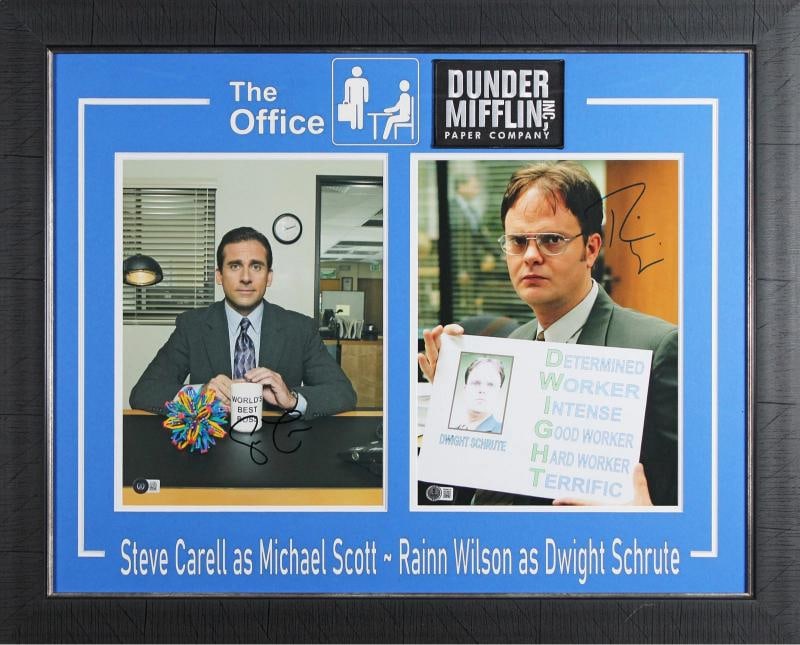 Steve Carell & Rainn Wilson The Office Authentic Signed 11x14 Framed Photo BAS: Object Type: Photograph,Autograph Authentication: Beckett,Industry: Movies,Original/Reproduction: Original,PRODUCT_COA: Beckett,PRODUCT_SIGNED_BY_NAME: Steve Carell & Rainn Wilson,PRODUCT_SIGNED_BY_BR