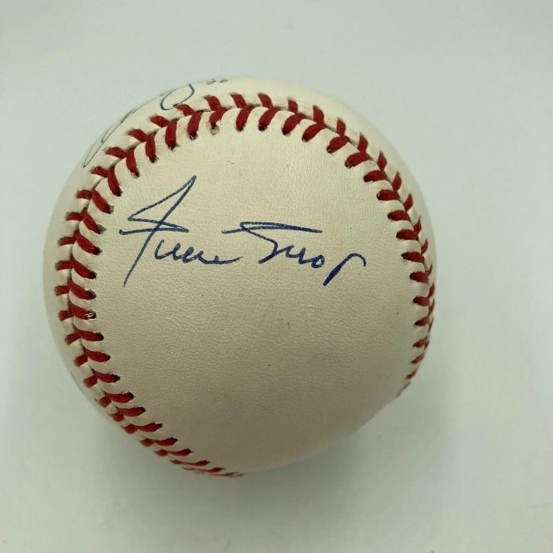 Willie Mays Barry Bonds & Bobby Bonds Signed National League Baseball JSA COA (1 of 8)