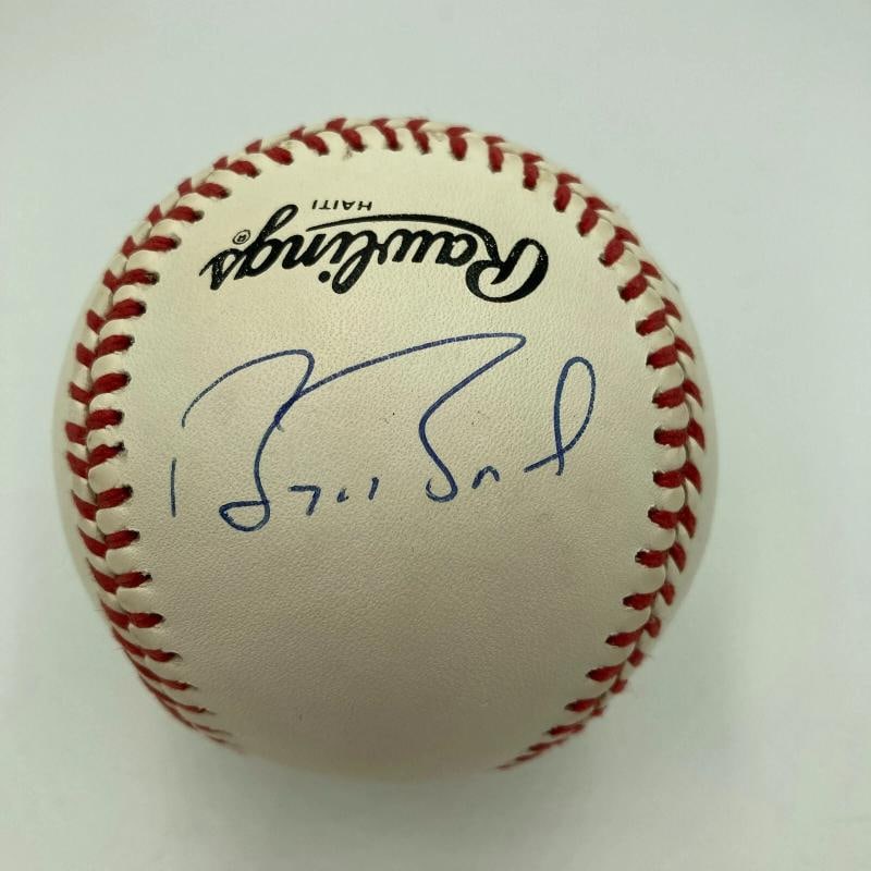 Willie Mays Barry Bonds & Bobby Bonds Signed National League Baseball JSA COA - 2