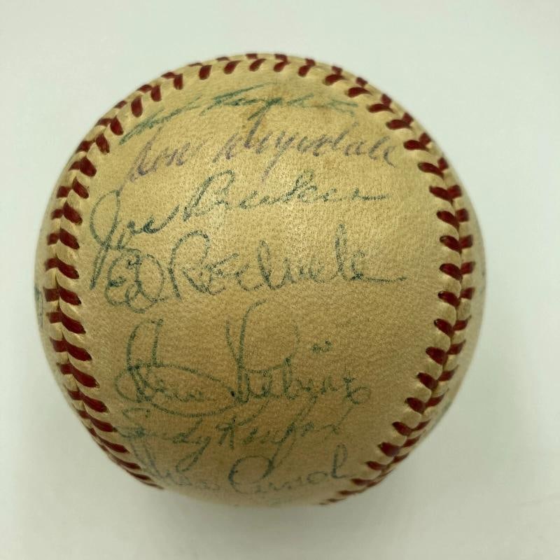 Jackie Robinson Roy Campanella 1956 Brooklyn Dodgers Team Signed Baseball JSA - 9