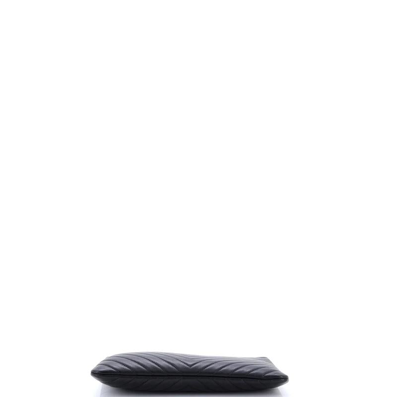 Chanel O Case Clutch Chevron Calfskin Large - 4