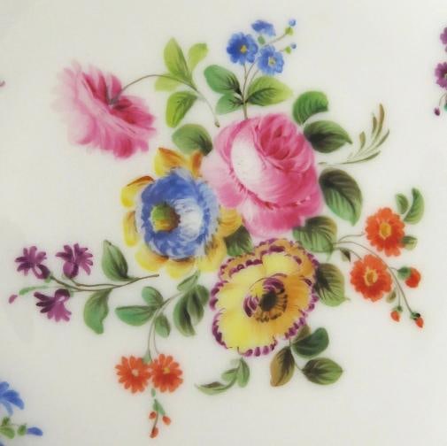 Great 10 Antique c1860s Colorful Floral Gilt Paris Porcelain Soup Bowls 8 1/2" - 3