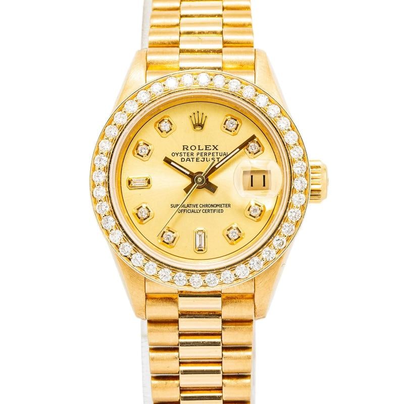 Rolex Datejust 69178 President Yellow Gold Champagne Diamond Automatic 26mm (1 of 6)