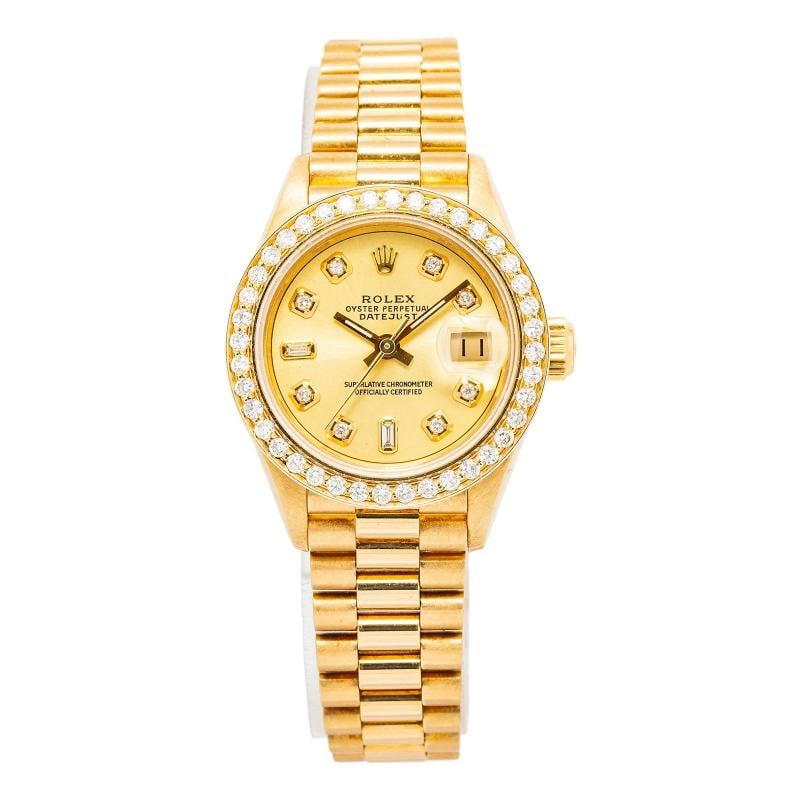 Rolex Datejust 69178 President Yellow Gold Champagne Diamond Automatic 26mm - 2