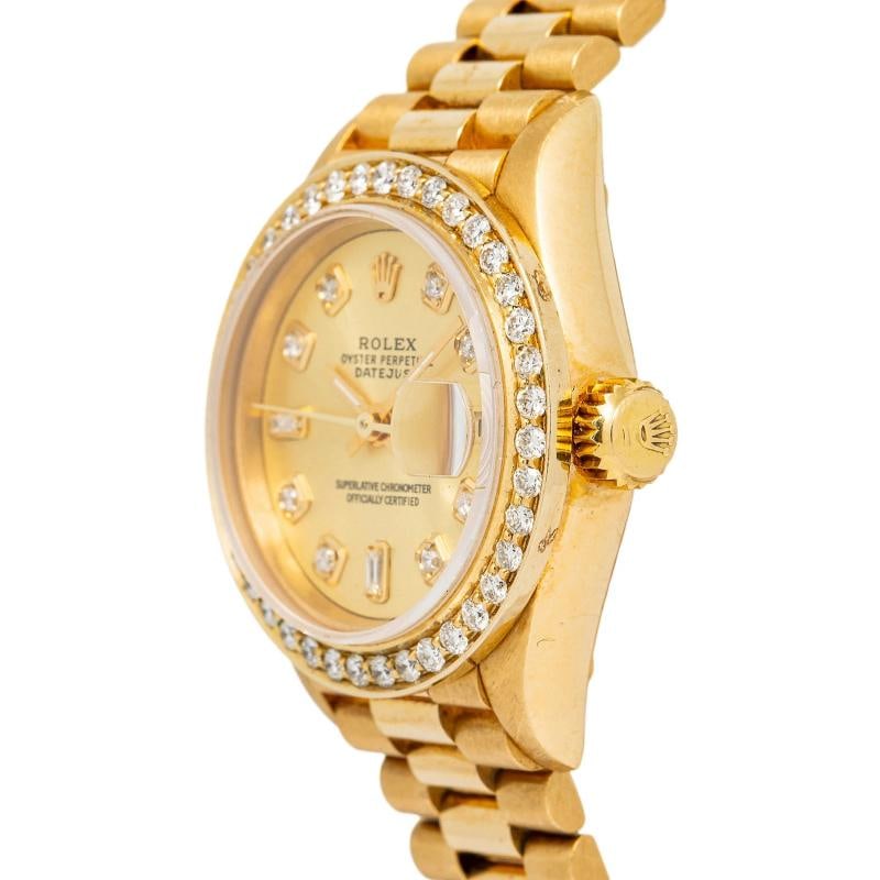 Rolex Datejust 69178 President Yellow Gold Champagne Diamond Automatic 26mm - 3