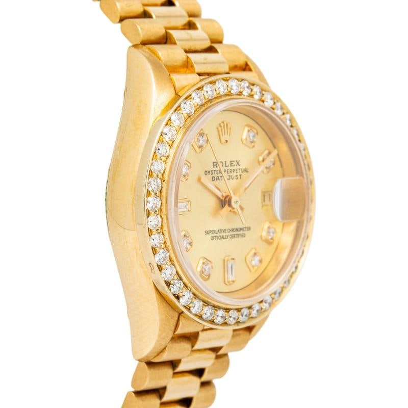 Rolex Datejust 69178 President Yellow Gold Champagne Diamond Automatic 26mm - 4
