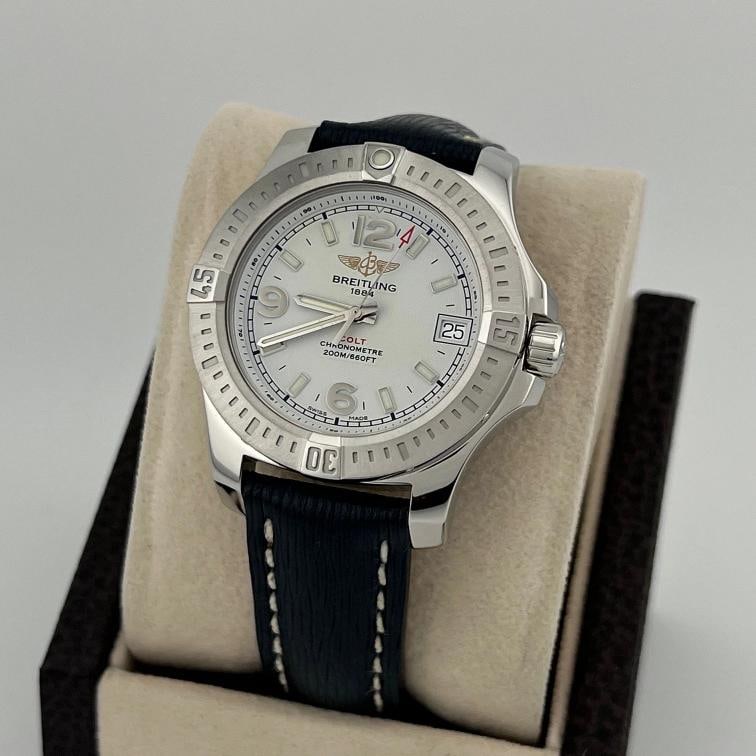 Breitling Colt 36 A74389 36mm White Dial Stainless Steel Box Papers - 3