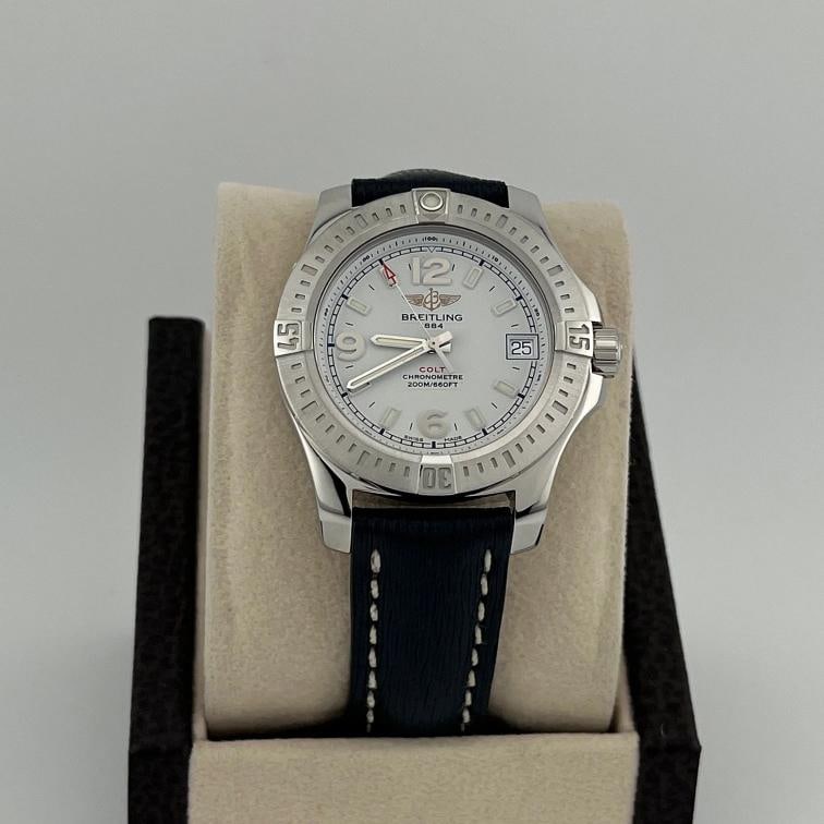 Breitling Colt 36 A74389 36mm White Dial Stainless Steel Box Papers - 5