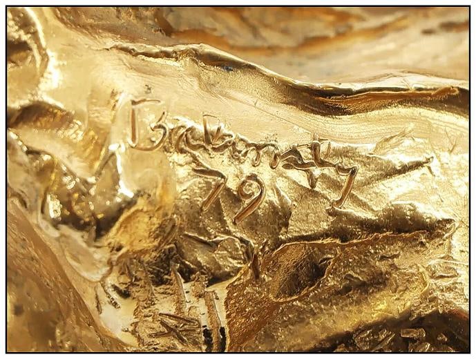 Sally Balinsky Original Gold Leaf Bronze Sculpture Female Figurative Artwork - 4