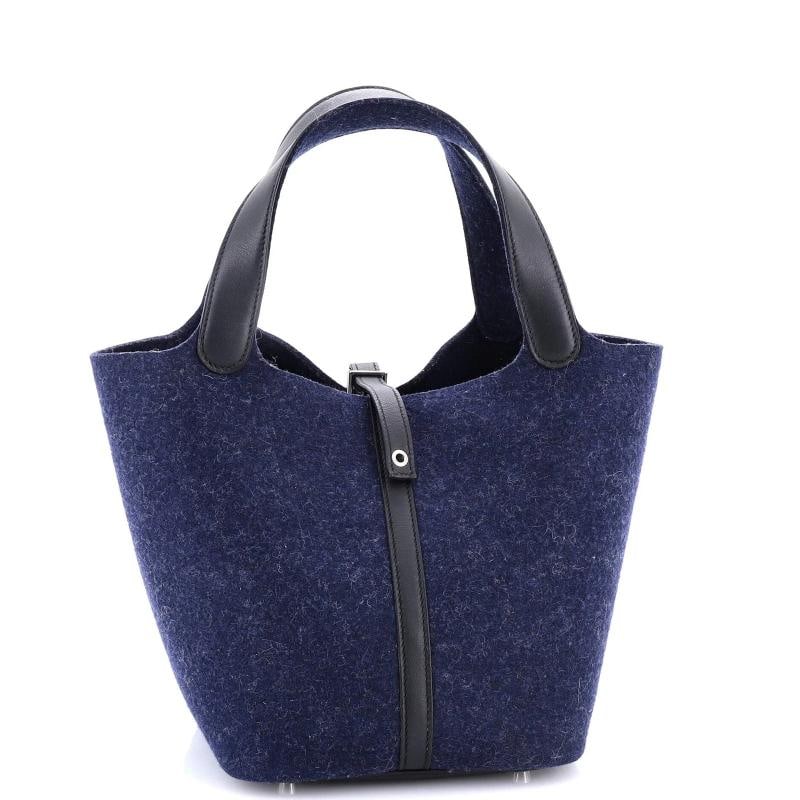 Hermes Picotin Lock Bag Felt with Leather MM - 2