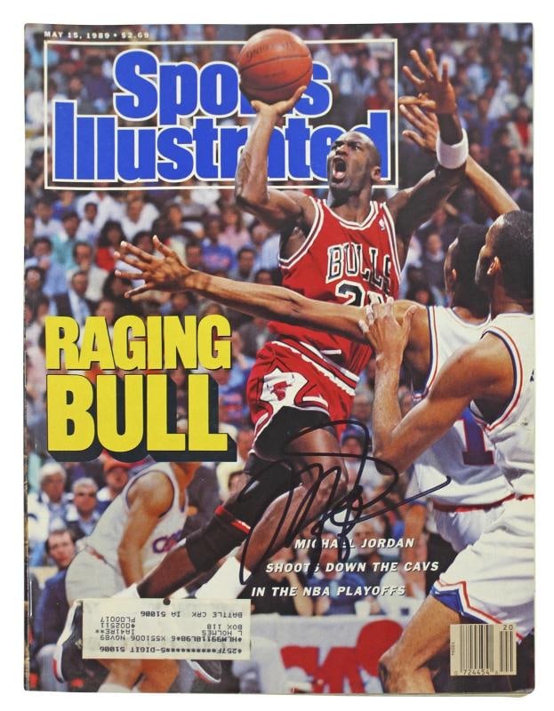 Bulls Michael Jordan Signed May 15, 1989 Sports Illustrated Magazine BAS #A39463: Product: Magazine,Original/Reprint: Original,Player: Michael Jordan,Autograph Authentication: Beckett,Team: Chicago Bulls,PRODUCT_COA: Beckett,PRODUCT_SIGNED_BY_NAME: Michael