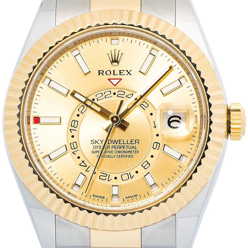 Rolex Sky-Dweller 326933 2019 Card Oyster Stainless Steel Champagne Index 42mm - 2