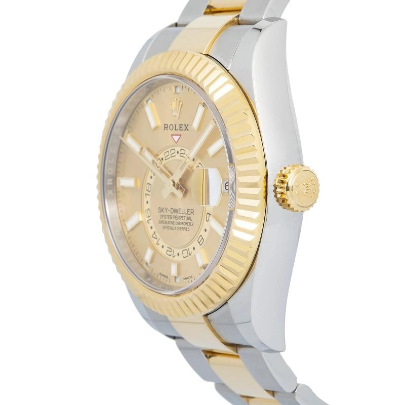 Rolex Sky-Dweller 326933 2019 Card Oyster Stainless Steel Champagne Index 42mm - 3