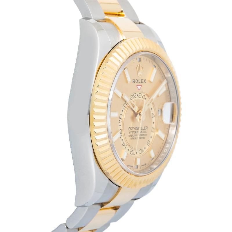 Rolex Sky-Dweller 326933 2019 Card Oyster Stainless Steel Champagne Index 42mm - 4