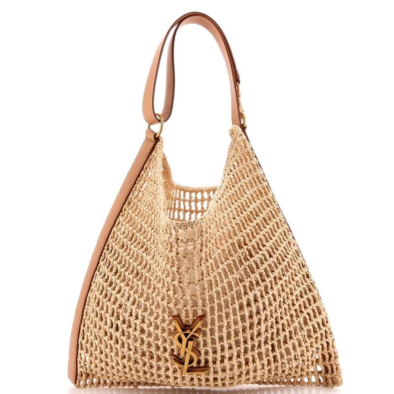 Saint Laurent Oxalis Shoulder Bag Raffia Crochet with Leather: Condition: Pre-owned - Excellent,Brand: Saint Laurent,Exterior Material: Leather, Raffia,Style: Shoulder Bags,Exterior Color: Neutral,Department: Women,Size: Unknown