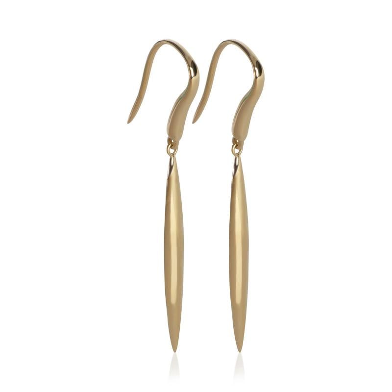 Tiffany & Co. Yellow Gold Feather Drop Earrings - 2