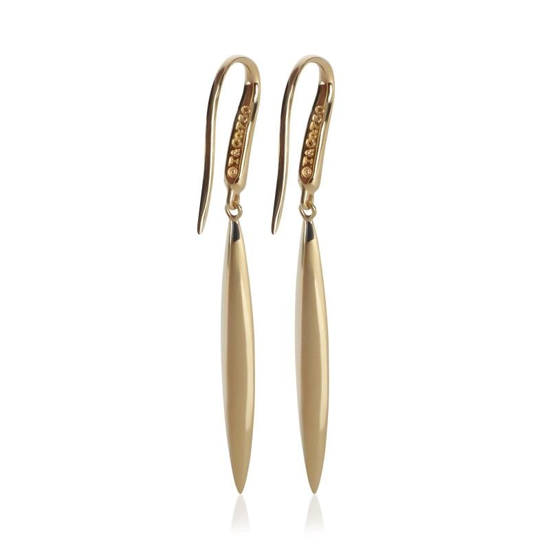 Tiffany & Co. Yellow Gold Feather Drop Earrings - 3