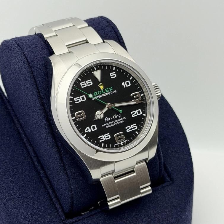2025 Service Card Rolex Air King 116900 40mm Black Dial Stainless Steel - 4