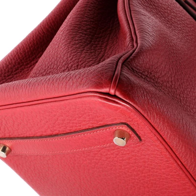 Hermes Birkin Handbag Red Clemence with Gold Hardware 35 - 8