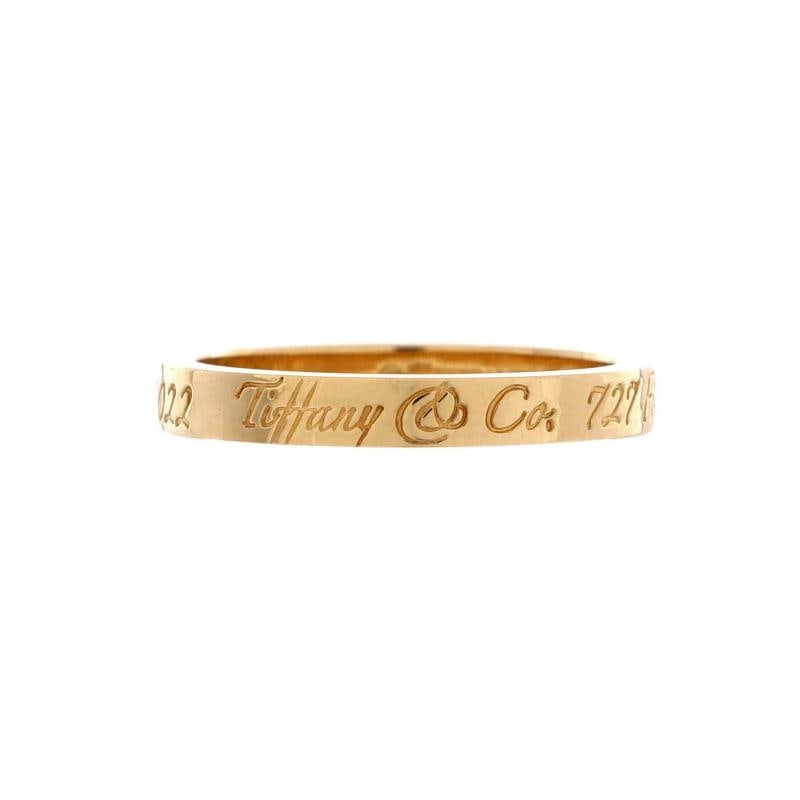 Tiffany & Co. Notes Fifth Avenue New York Ring 18K Yellow Gold Narrow: Condition: Pre-owned - Good,Brand: Tiffany & Co.,Main Stone: Unknown,Metal: 18K Yellow Gold,Metal Purity: 18K,Ring Size: 6,Type: Ring,Color: Yellow Gold,Style: 18K Yellow Gold,Material: Unknown