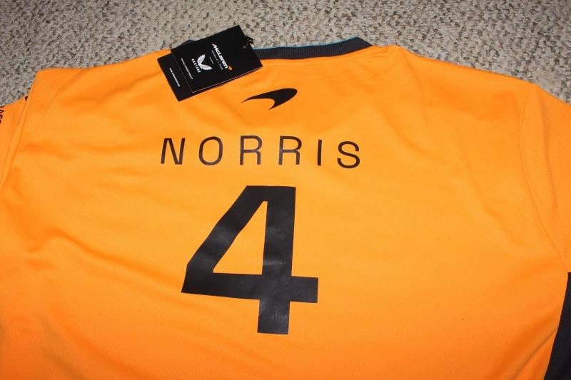 LANDO NORRIS SIGNED MCLAREN RACING F1 FORMULA F1 TEAM SET UP SHIRT BECKETT COA - 8
