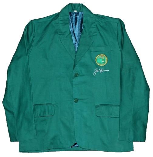 JACK NICKLAUS SIGNED THE MASTERS GREEN JACKET AUGUSTA NATIONAL BECKETT COA 1986: Player: Jack Nicklaus,Sport: Golf-PGA,Signed: Yes,Original/Reprint: Original,Autograph Authentication: Beckett Authentication Services (BAS),Product: Jacket,Team: N/A,Country of Origin: United States