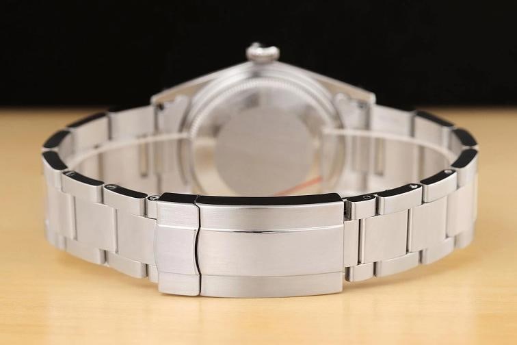 ROLEX MENS DATEJUST 16014 GREEN DIAL 18K WHITE GOLD STEEL WATCH w/ OYSTER BAND - 6