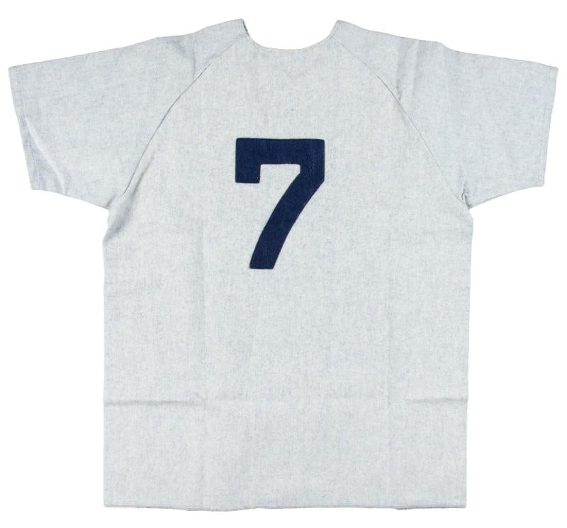 Beautiful Mickey Mantle No. 7 Signed Vintage New York Yankees Flannel Jersey PSA - 3