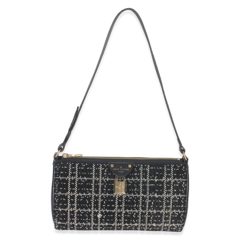 Louis Vuitton Black White Beaded Pochette Tirette - 2