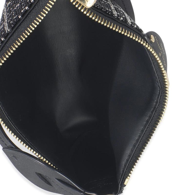 Louis Vuitton Black White Beaded Pochette Tirette - 3